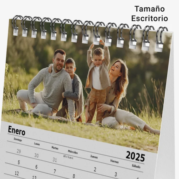 Calendario de escritorio tipo carpita personalizado con fotos