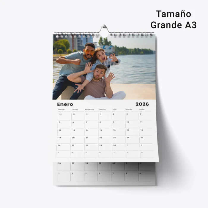 Calendario grande A3 personalizado con fotos | MSW Studio