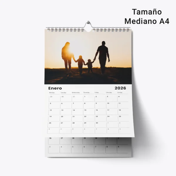 Calendario de pared mediano personalizado con fotos