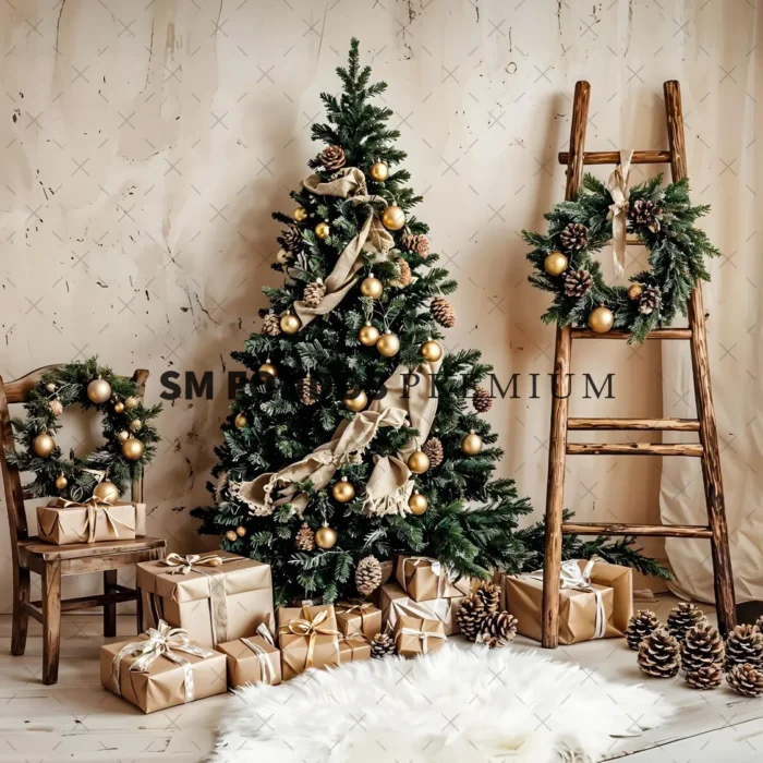 SM Fondo Digital – Interior Navidad Rustico