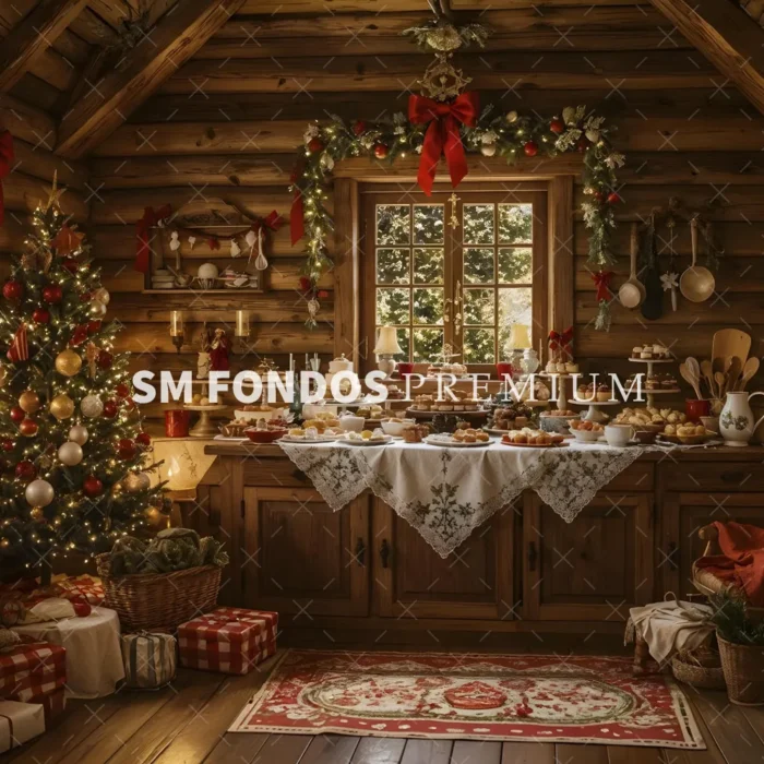 SM Fondo Digital – Interior Rustico Navidad