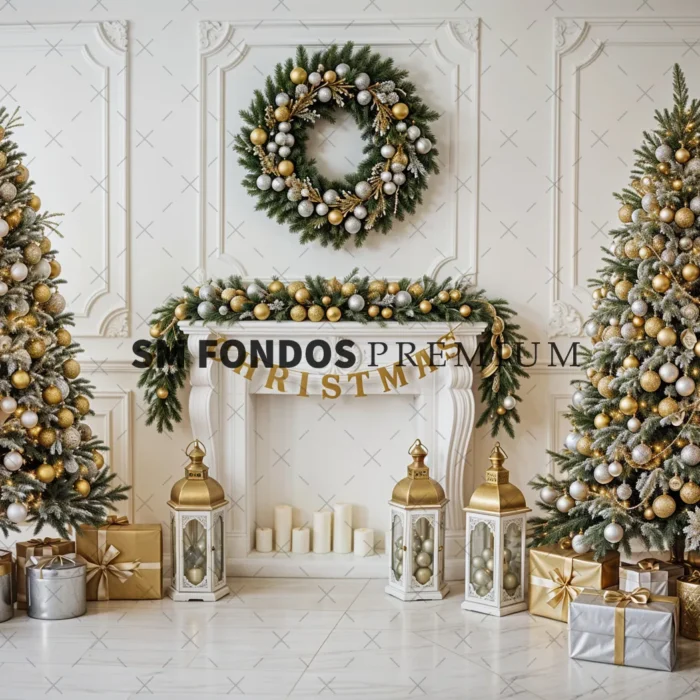 SM Fondo Digital – Navidad Blanca Dorada