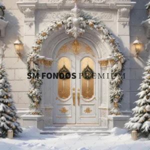 SM Fondo Digital - Puerta Blanca Nieve Dorado