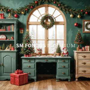 SM Fondo Digital - Habitación Navidad Verde