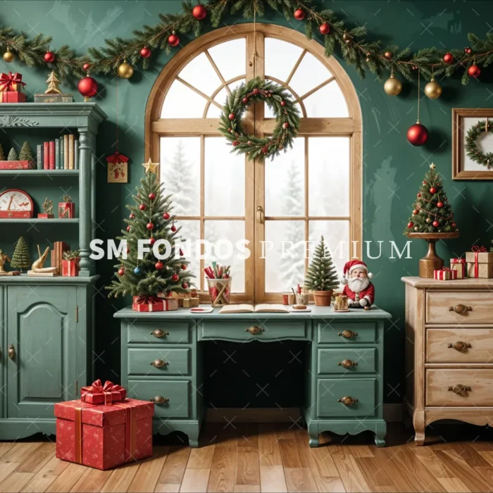 SM Fondo Digital – Habitación Navidad Verde