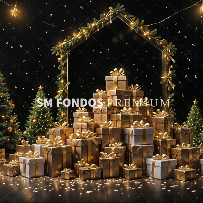 SM Fondo Digital – Pila Regalos Dorados