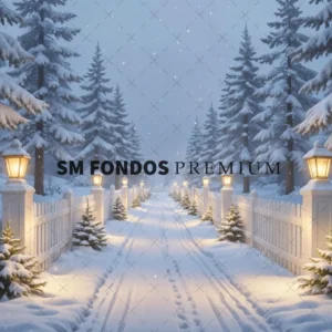 SM Fondo Digital 044- Sendero Cercas Navidad Nevado