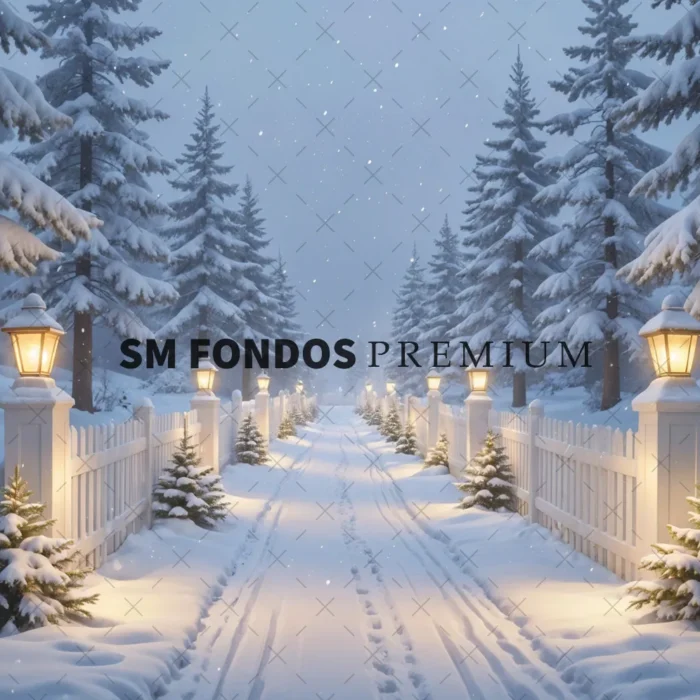 SM Fondo Digital 044- Sendero Cercas Navidad Nevado