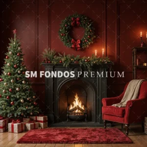 SM Fondo Digital 049- Interior Sala Roja Navidad