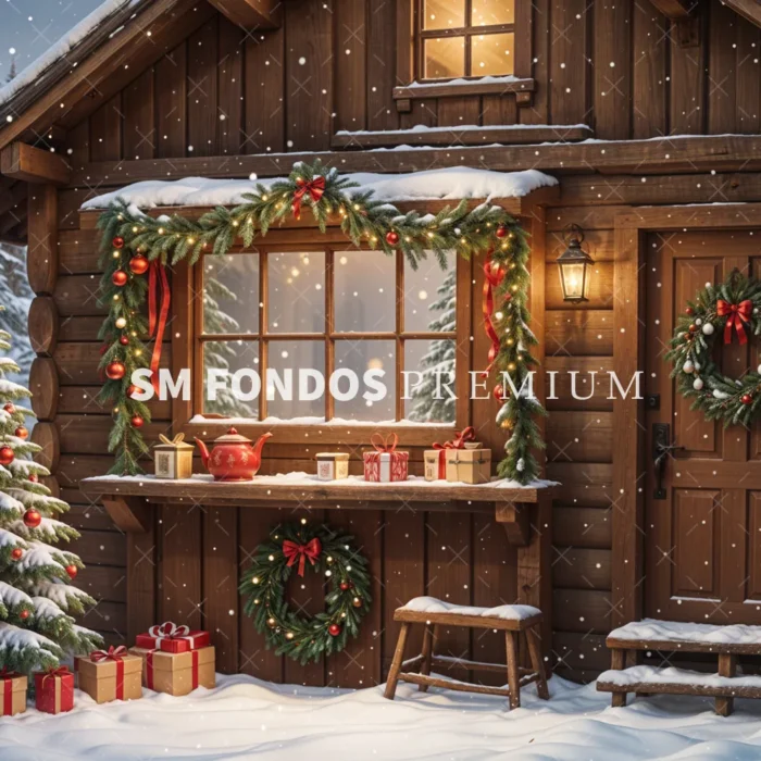 SM Fondo Digital 050- Cabaña Nevada Navidad
